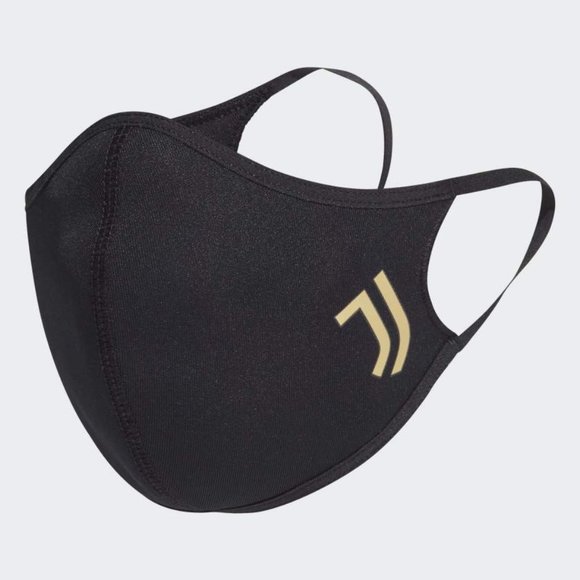 New 3 PCS Adidas Black & Gold Juventus Non-Medical Reusable Face Mask Size M/L… - Picture 5 of 6